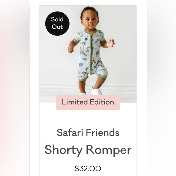 Little Sleepies One Pieces Little Sleepies Safari Friends Shorty